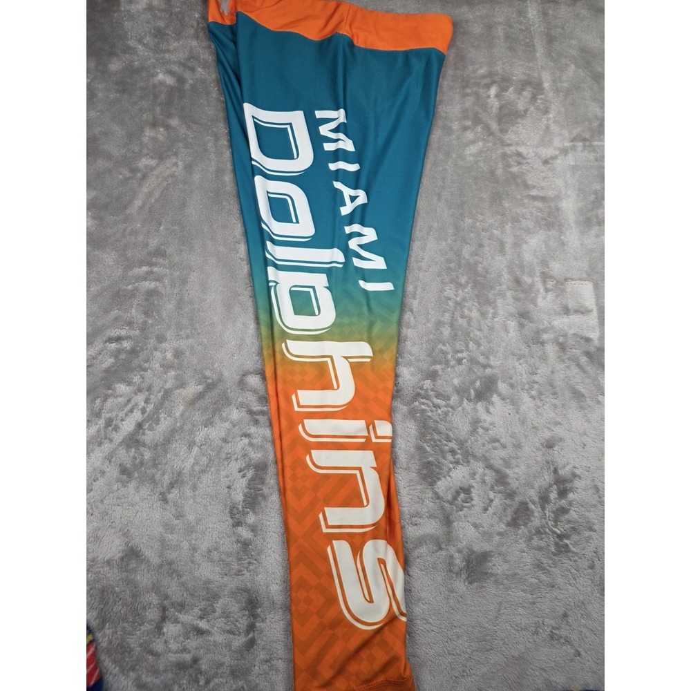 Miami Dolphins Womens Leggings Size L NFL Team Apparel Teal Orange Logo Athletic - Picture 3 of 10